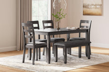 Load image into Gallery viewer, Bridson Dining Table and Chairs with Bench (Set of 6)