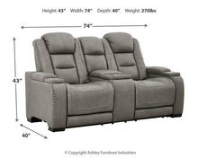 Load image into Gallery viewer, The Man-Den Power Reclining Loveseat with Console