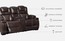 Load image into Gallery viewer, Warnerton Power Reclining Loveseat with Console