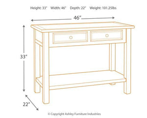 Bolanburg Sofa/Console Table