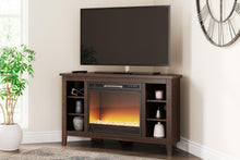 Load image into Gallery viewer, Camiburg Corner TV Stand with Electric Fireplace