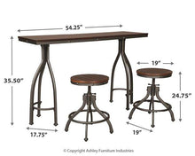 Load image into Gallery viewer, Odium Counter Height Dining Table and Bar Stools (Set of 3)