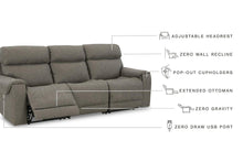 Load image into Gallery viewer, Starbot 3-Piece Power Reclining Sofa