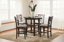 Load image into Gallery viewer, Langwest Counter Height Dining Table and 4 Barstools (Set of 5)