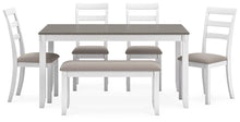 Load image into Gallery viewer, Stonehollow Dining Table and Chairs with Bench (Set of 6)