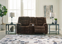 Load image into Gallery viewer, Soundwave Reclining Loveseat with Console