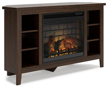 Load image into Gallery viewer, Camiburg Corner TV Stand with Electric Fireplace image