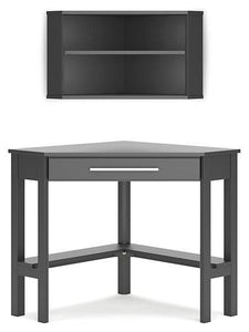 Otaska Home Office Corner Desk with Bookcase