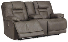 Load image into Gallery viewer, Wurstrow Power Reclining Loveseat with Console