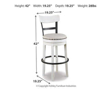 Load image into Gallery viewer, Valebeck Bar Height Bar Stool