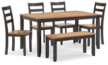 Load image into Gallery viewer, Gesthaven Dining Table with 4 Chairs and Bench (Set of 6) image