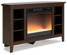 Load image into Gallery viewer, Camiburg Corner TV Stand with Electric Fireplace