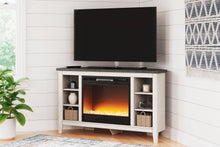 Load image into Gallery viewer, Dorrinson Corner TV Stand with Electric Fireplace