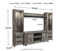 Load image into Gallery viewer, Wynnlow 4-Piece Entertainment Center