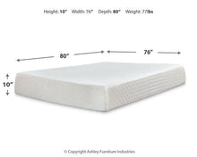 Load image into Gallery viewer, 10 Inch Chime Memory Foam Mattress Set