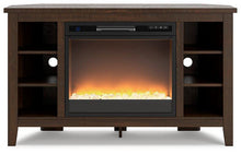 Load image into Gallery viewer, Camiburg Corner TV Stand with Electric Fireplace