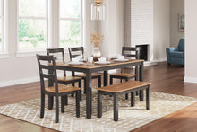 Load image into Gallery viewer, Gesthaven Dining Table with 4 Chairs and Bench (Set of 6)