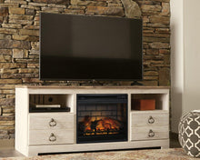 Load image into Gallery viewer, Willowton 64&quot; TV Stand with Electric Fireplace