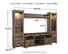 Load image into Gallery viewer, Trinell 4-Piece Entertainment Center