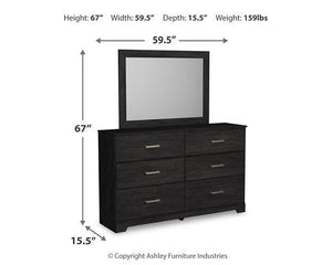 Belachime Dresser and Mirror