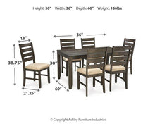 Load image into Gallery viewer, Rokane Dining Table and Chairs (Set of 7)