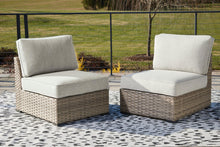 Load image into Gallery viewer, Calworth Outdoor Armless Chair with Cushion (Set of 2)