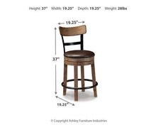 Load image into Gallery viewer, Pinnadel Counter Height Bar Stool