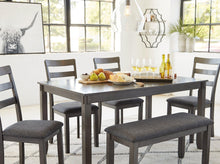 Load image into Gallery viewer, Bridson Dining Table and Chairs with Bench (Set of 6)