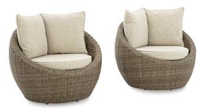 Danson Swivel Lounge with Cushion (Set of 2)