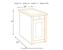 Load image into Gallery viewer, Tyler Creek Chairside End Table with USB Ports &amp; Outlets