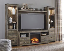 Load image into Gallery viewer, Trinell 4-Piece Entertainment Center with Electric Fireplace