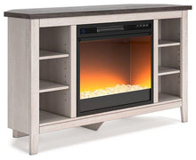 Load image into Gallery viewer, Dorrinson Corner TV Stand with Electric Fireplace image