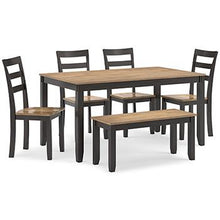 Load image into Gallery viewer, Gesthaven Dining Table with 4 Chairs and Bench (Set of 6)