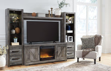 Load image into Gallery viewer, Wynnlow 4-Piece Entertainment Center with Electric Fireplace