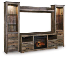 Load image into Gallery viewer, Trinell 4-Piece Entertainment Center with Electric Fireplace image