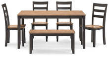 Load image into Gallery viewer, Gesthaven Dining Table with 4 Chairs and Bench (Set of 6)