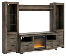 Load image into Gallery viewer, Trinell 4-Piece Entertainment Center with Electric Fireplace