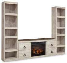 Load image into Gallery viewer, Willowton 3-Piece Entertainment Center with Electric Fireplace image