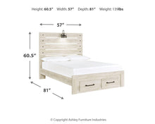 Load image into Gallery viewer, Cambeck Bed with 2 Storage Drawers