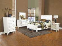 Load image into Gallery viewer, Sandy Beach Queen Panel Bed with High Headboard Cream White