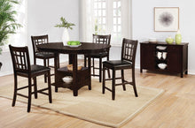 Load image into Gallery viewer, Lavon Upholstered Counter Height Stools Black and Espresso (Set of 2)