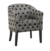 Load image into Gallery viewer, Jansen Hexagon Patterned Accent Chair Grey and Black