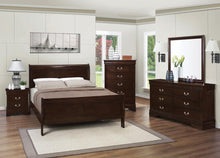 Load image into Gallery viewer, Louis Philippe Eastern King &amp; Queen Panel Sleigh Bed Cappuccino