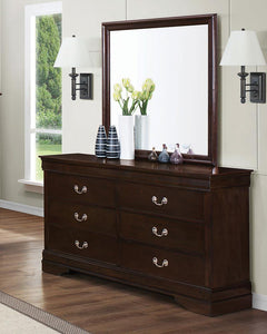 Louis Philippe 6-drawer Dresser Cappuccino