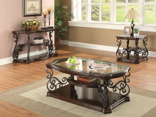 Load image into Gallery viewer, Laney Coffee Table Deep Merlot and Clear