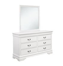 Load image into Gallery viewer, Louis Philippe 6-drawer Dresser White