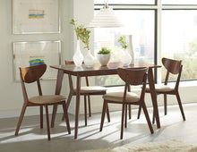 Load image into Gallery viewer, Kersey Dining Side Chairs with Curved Backs Beige and Chestnut (Set of 2)