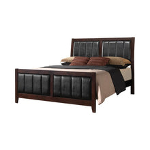 Load image into Gallery viewer, Carlton California King, E.King, &amp; Queen Upholstered Bed Cappuccino and Black