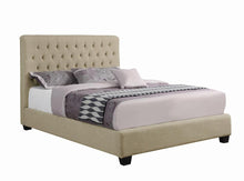Load image into Gallery viewer, Chloe Tufted Upholstered California King Bed Oatmeal