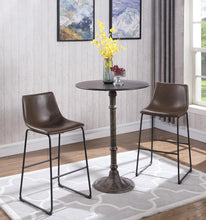 Load image into Gallery viewer, Oswego Round Bar Table Dark Russet and Antique Bronze